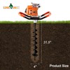 LONGRUNNEW 4" Earth Auger Drill Bit - Heavy-Duty Steel Spiral