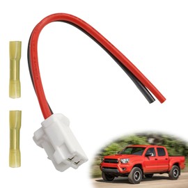 Dunviku Blower Motor Connector Compatible with T0yota Tacoma 2005-2016 Replace 82998-12380 90980-10916, 6 inches 12 Gauge Harness Plug Wire Harness Pigtail Kit with Heat Shrinks Connectors