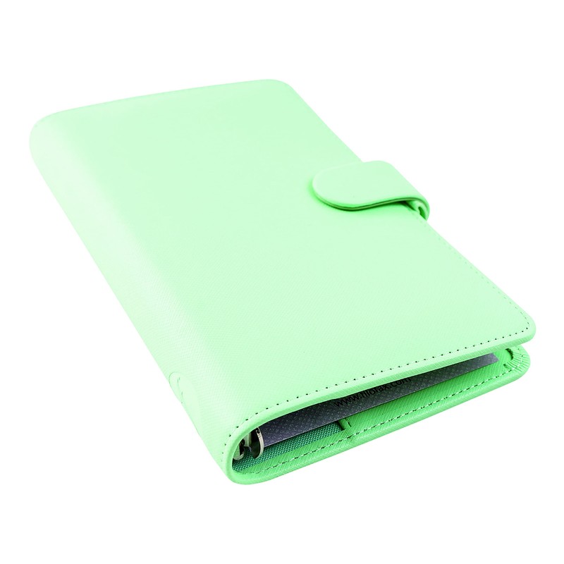 Filofax Saffiano Organizer, Personal Compact Size, Neo Mint - Cross-Grain,