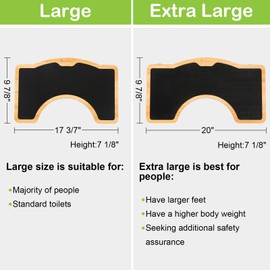 StrongTek Extra Large Toilet Stool, Adults Squatting Poop Stool, Anti-Slip Bathroom Step Stool for Kids and Seniors, Heavy Duty 400 lbs Capacity