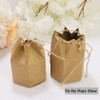 Allbusky 50PCS Kraft Paper Candy Boxes, Hexagon Sweet Wedding Favour