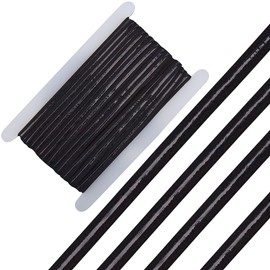 GORGECRAFT 20 Yards Silicone Gripper Tape 2/5" Wide Non-Slip Flat Elastic Band Ribbon Stretch Webbing Roll Spool with 3.5mm Rubber Sewing Strap Belt for DIY Craft Underwear Bra Headband Garments Black