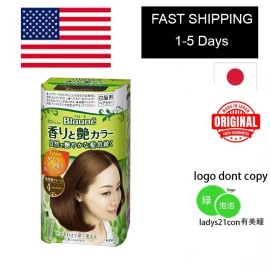 Kao Japan Kao Blaune Aroma Natural Glossy Cream Gray Hair Dye Color 2 3 4 4NA 5 6 7 - #4 light brown