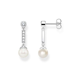 Thomas Sabo H2092-167-14 Women's Stud Earrings Pearl 925 Sterling Silver, Sterling Silver, Cubic Zirconia