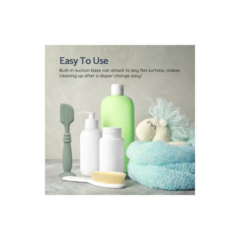 3 Packs Silicone Diaper Cream Applicator with Suction Base, Diaper