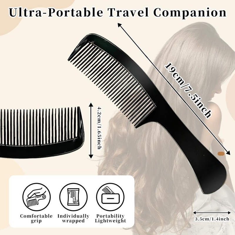 FufuHalo 100 Pack Hair Brush and Comb Set,Individually Wrapped