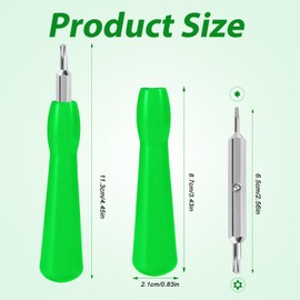 Video Doorbell Screwdriver, Double-Ended Screwdriver Bits with Handle, T6 and T15 Torx Screwdrivers Tools Doorbell Screwdriver Replacement for Ring Video Doorbell Models (Green)