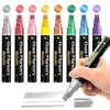 Hapickid 8 Metallic Colors Chalk Markers, 10mm Erasable Jumbo Chalk