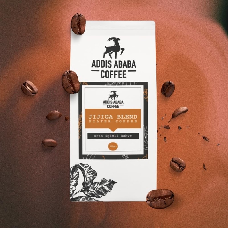 Addis Ababa Coffee - 5x100 gr Orijinal Etiyopya Kahveleri (Kavrulmuş