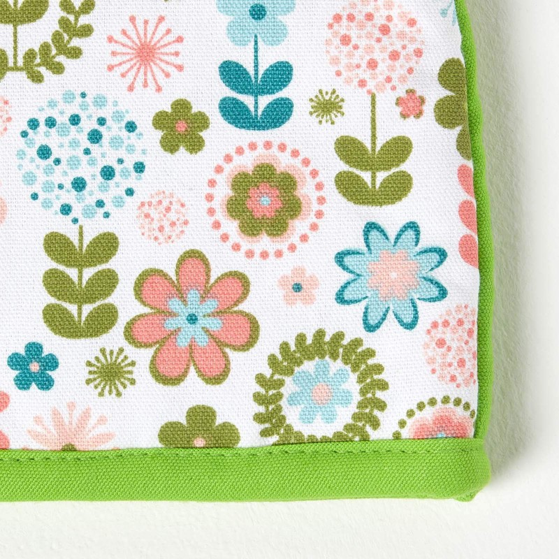 HOMESCAPES Double Design Tea Cosy Retro Flower Muff Teapot Warmer