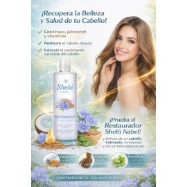 Pack 3 Restaurador Para Cabello Maltratado 265ml Shelo Nabel
