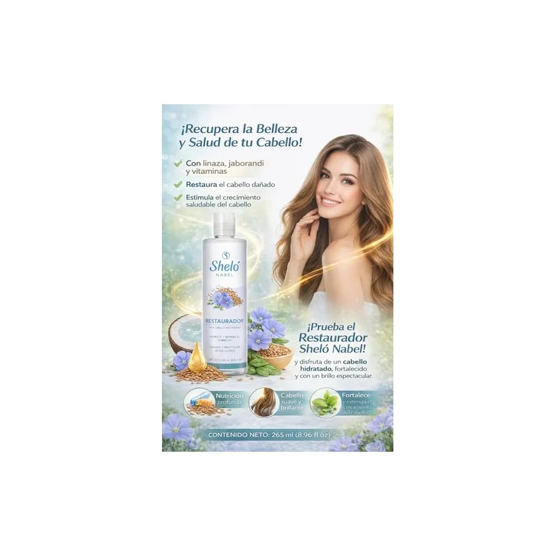 Pack 3 Restaurador Para Cabello Maltratado 265ml Shelo Nabel