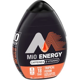 MiO Liquid Water Enhancer - makes 24 servings + Vitamins, 1.62 oz each, (Tropical Fusion, Pack of 2)