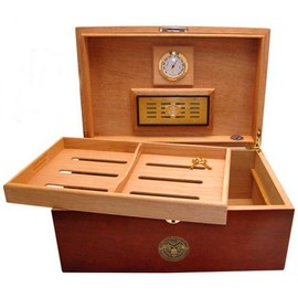 Cuban Crafters U.S. Army American Emblems Cherry Humidor, 120 Count
