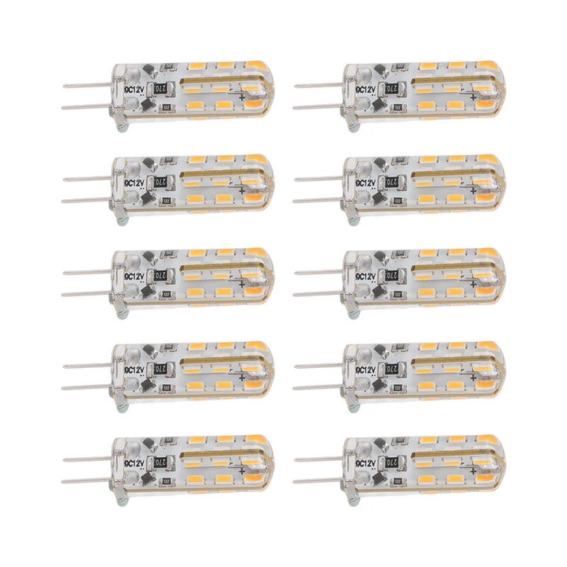 10pcs G4 LED Bulb 1.5W DC12V Warm White 3000K 110LM