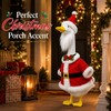 23" Christmas Porch Goose Outfits, Santa Goose Clothes with Bowtie