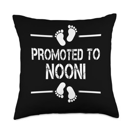 Promoted to NOONI Soon To Be Matching Family Birthday Party Throw Pillow, 18x18, Multicolor