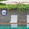 Large Outdoor Clock Waterproof with Thermometer Vintage Rustic Coastal Clock