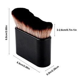 NQEUEPN Self Tanning Brush, Self Tan Brush Self Tanner Applicator Blend Brush Foundation Makeup Brushes Spray Tan Blending Brush Beauty Brush Bronzer Body Brush for Face Leg(Black-Brown)