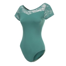 ModLatBal Women and Girls Short Sleeve Leotards for Ballet Dance Bodysuit