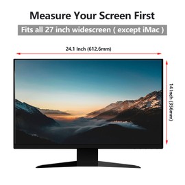 RedANGEL Anti Blue Light Screen Protector for 27 Inches Computer Monitor Hanging Type Blue Light Blocking Filter Anti Scratch Eye Protection Shield for Desktop Computer (BL HT 27 Inches)