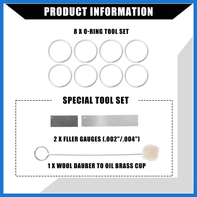 VekAuto 7.3L Injector Rebuild Kit with Vice Clamp, Special Tools,