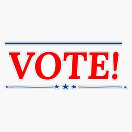 Vote 2022 Election Sticker Bumper Sticker Vinyl Decal 5"