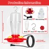 2 in 1 Heated Hummingbird Feeder for Outdoor, 66℉ Constant