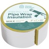 Home Intuition 25 Foot Foiled Back Fiberglass Pipe Insulation Wrap,