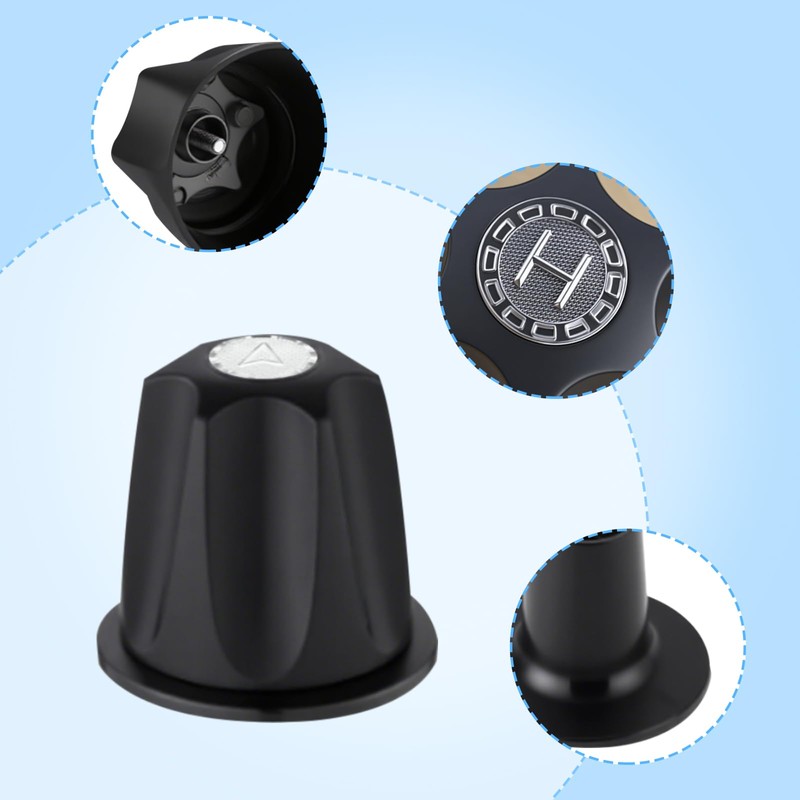 3 PCS Black Shower Knobs, Shower Knob Replacement Compatible with