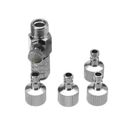 Airbrush Quick Coupler Quick Release Adapter Connector 1/8" Male Female Airbrush Connector with 4 Male Adapters for Air Compressor