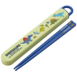 Skater ABS2AMAG-A Dinosaurus Picture Chopsticks and Case Set, 6.5 inches (16.5 cm), Antibacterial, Made in Japan