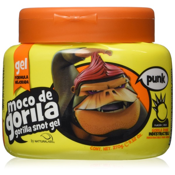 Moco de Gorila Punk Hair Gel | Indestructible Hair Styling Gel for Extreme Long-lasting Hold, Gorilla Snot Gel is the Ultimate Hair Gel to create any Punk Hairstyle; 9.52 Ounces Squizz Bottle
