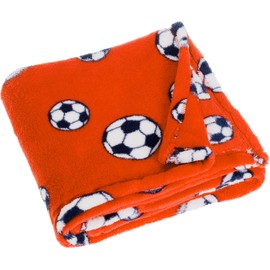 Baby and Kids Fleece Blanket Football, Versatile Cuddly Blanket for Boys and Girls, 75 x 100 cm
