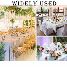 Anaado Table Cloth for 10 Foot Table, Washable, White Table Cover for Dining Table, Buffet Table, Parties, Wedding, 60" x 120", White