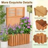 HAPPYGRILL Raised Garden Bed, Wooden Planter w/Trellis & Privacy Screen