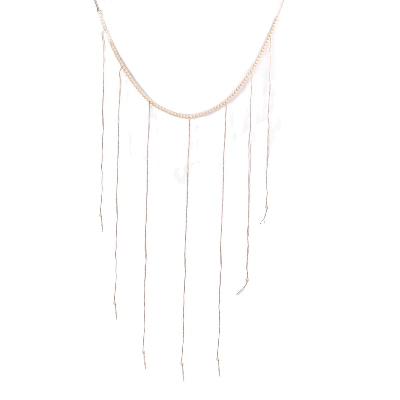 2pcs Hanging Photo Display Wall Decor with Wooden Beads Tassels