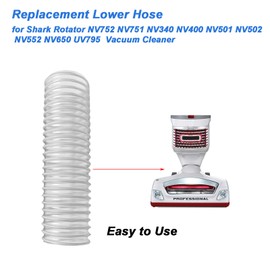 Detetap Replacement Lower Nozzle Hose for Shark Rotator NV752 NV751 NV340 NV400 NV501 NV502 NV552 NV650 UV795 Vacuum Cleaner Floor Lower Nozzle Hose Replacements Parts 7" x 1.32" 2PCS