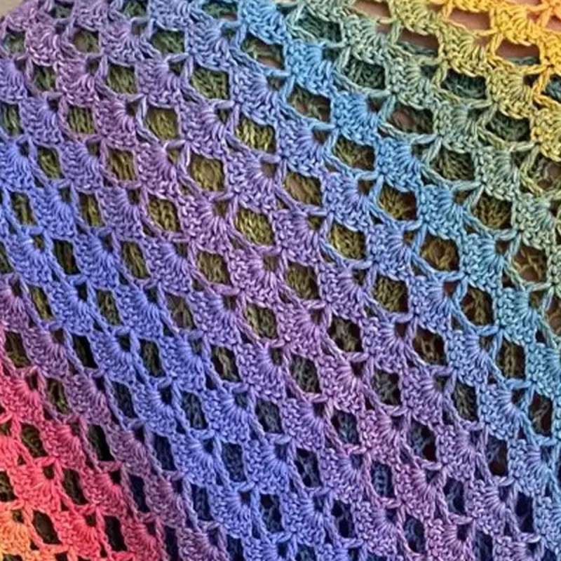 100% Organic Cotton, Multicolour Yarn, 125 g, 450 m, Needles