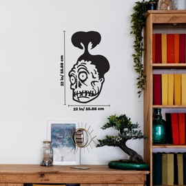 Beetlejuice Shrunken Head Bob Vinyl Decal'' - 12'' x 22'' Teens, Adults, Indoor, Outdoor, Wall, Door, Window, Living Room, Office