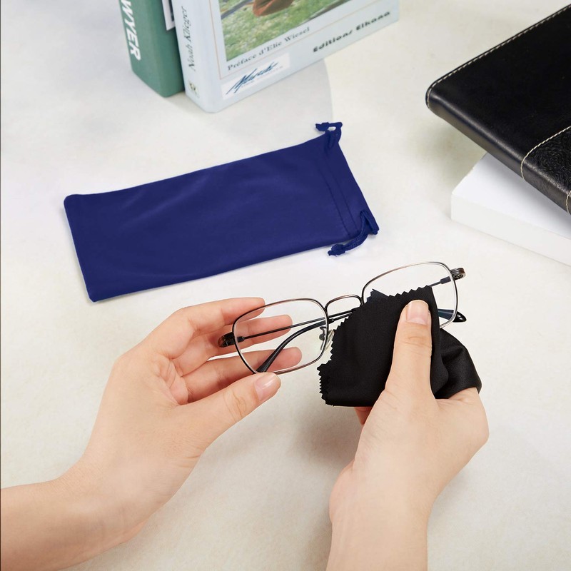 Frienda 12 Pcs Microfiber Sunglasses Pouch Soft Glasses Case Bags