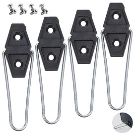 JFGDVW 4 Pieces Metal Easel Back Support, Photo Frame Rhombus Stand With 8 Pcs Screws, Tabletop Black Vertical Bracket, For Display Craft Fairs,Tablet, Decorative Plates, Cookbooks