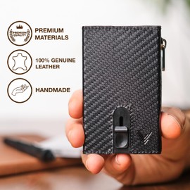Lavalen Mens Wallets Slim Leather - Smart Card Wallet - Secure RFID Wallet for Men - Stylish Wallets for Men UK - Men's Wallets Modern Men - Card Wallet Men - Slim Wallet - Gifts for Men.