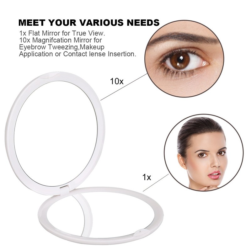 deweisn Magnifying Compact Cosmetic Mirror Elegant Compact Pocket Makeup Mirror,