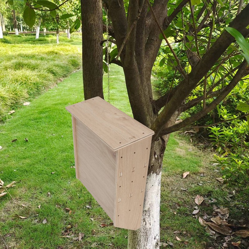 Bat House Handcrafted Weatherproof Corrosion Protection Wooden Bat Box for