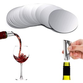 Catelves Pack of 80 Drop Stop, Wine Pouring Aid, Wine Pouring Aid, Wine Pouring Aid Dripper, Reusable Drip-Free Pouring Aid for Elegant Pouring (Silver)