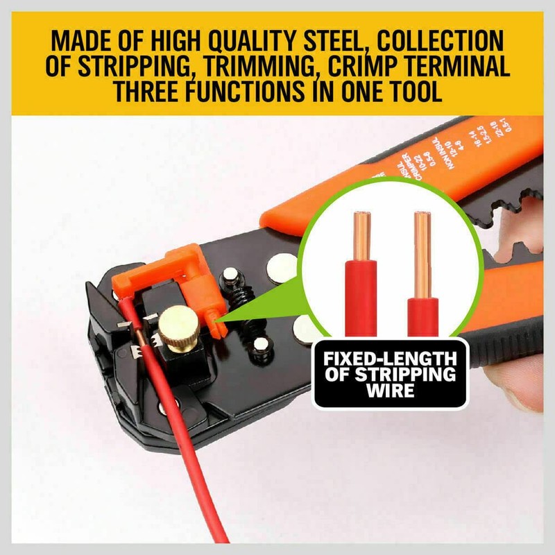 HORUSDY Wire Stripper Kit, Self-Adjusting Cable Stripping Pliers with 400Pc