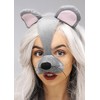 Struts Grey Mouse Mask Headpiece On Headband with Ears and