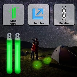 Windy City Novelties - 25 Pack - 6” Premium Glow Stick | Green | St. Patrick’s Day Party Accessories Emergency Lights Glow Party Raves EDM Concerts.