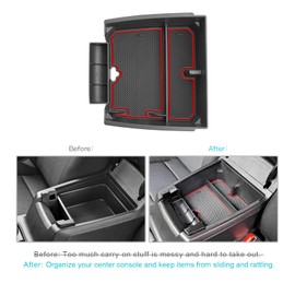 CDEFG for 2025 2026 Colorado/Canyon Center Console Organizer Tray for 2023-2025 2026 Chevy Colorado Canyon Middle Console Organizer Armrest Storage Box 2025 2026 Colorado Canyon Truck Accessories